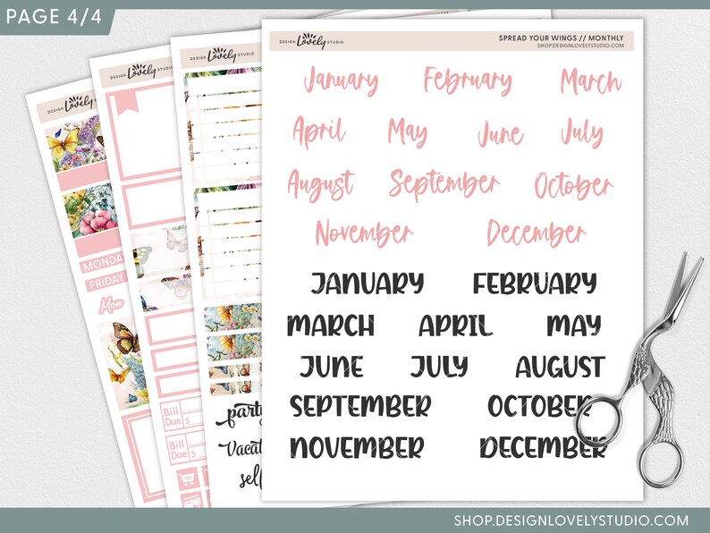 Printable Monthly Planner Stickers, May Monthly Kit, June Monthly Kit ...
