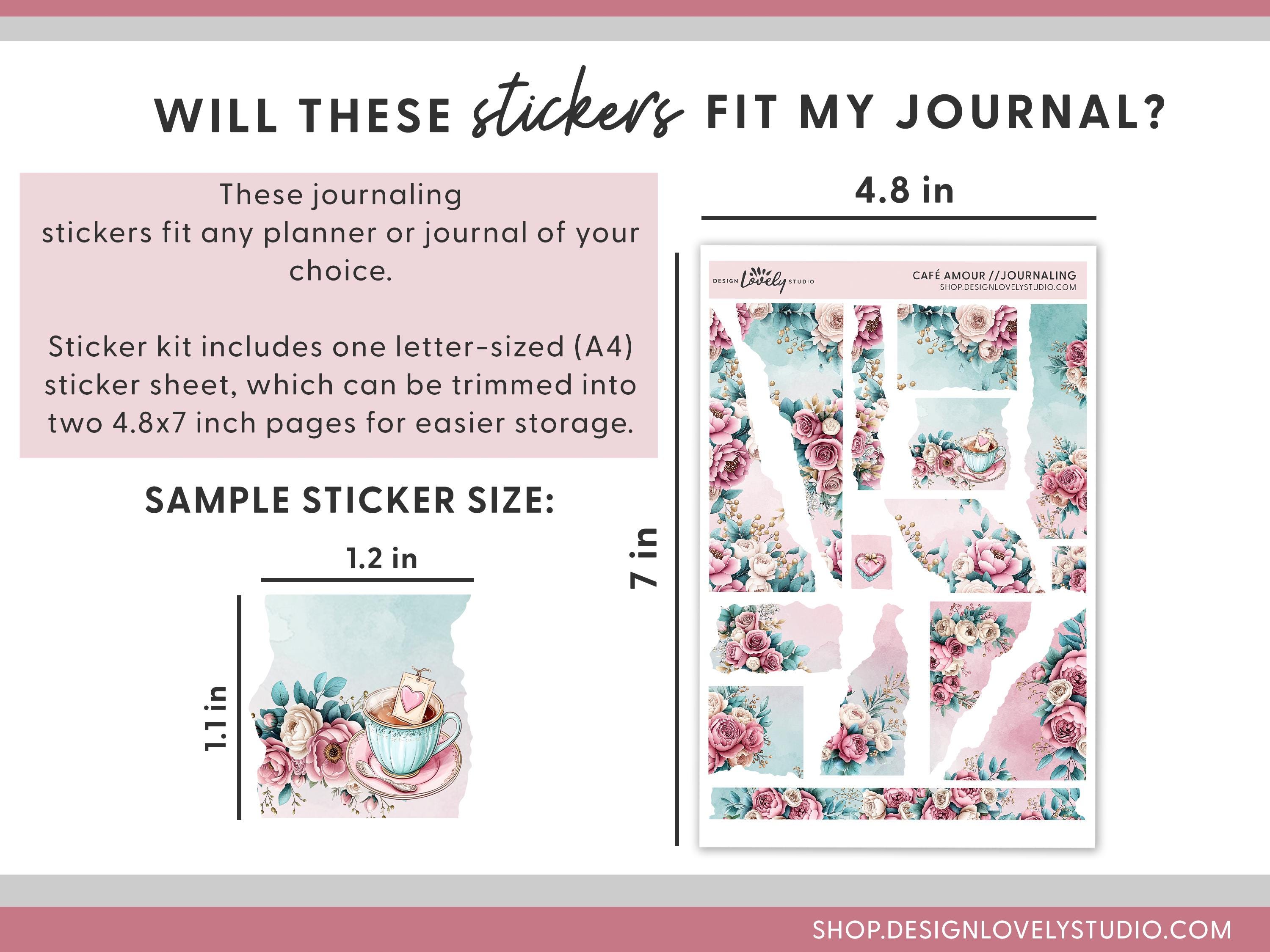 Printable Torn Paper Stickers, Ripped Paper Stickers, Valentine's Day ...