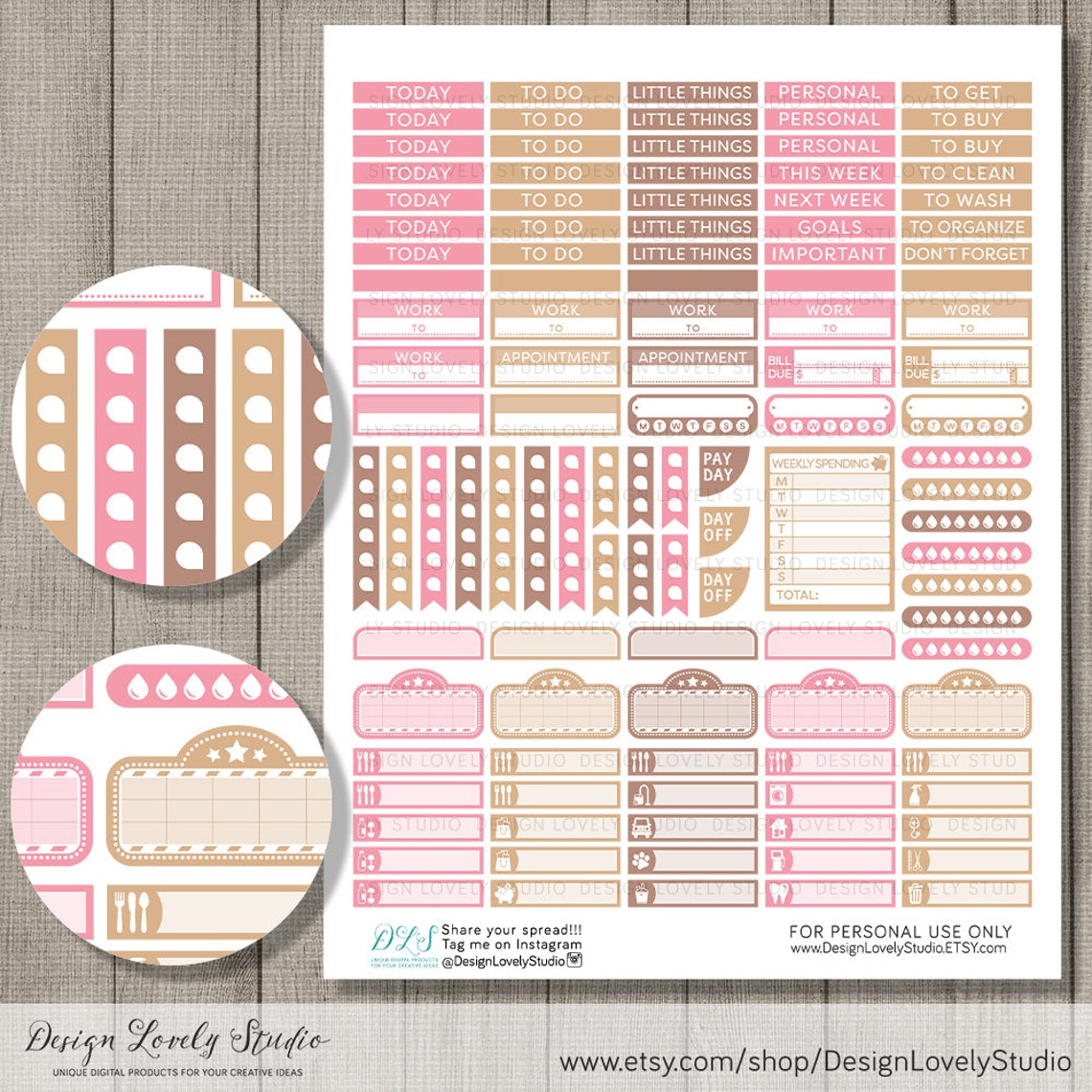 Planner Girl Printable Stickers Kit Girl Boss Planner | Etsy