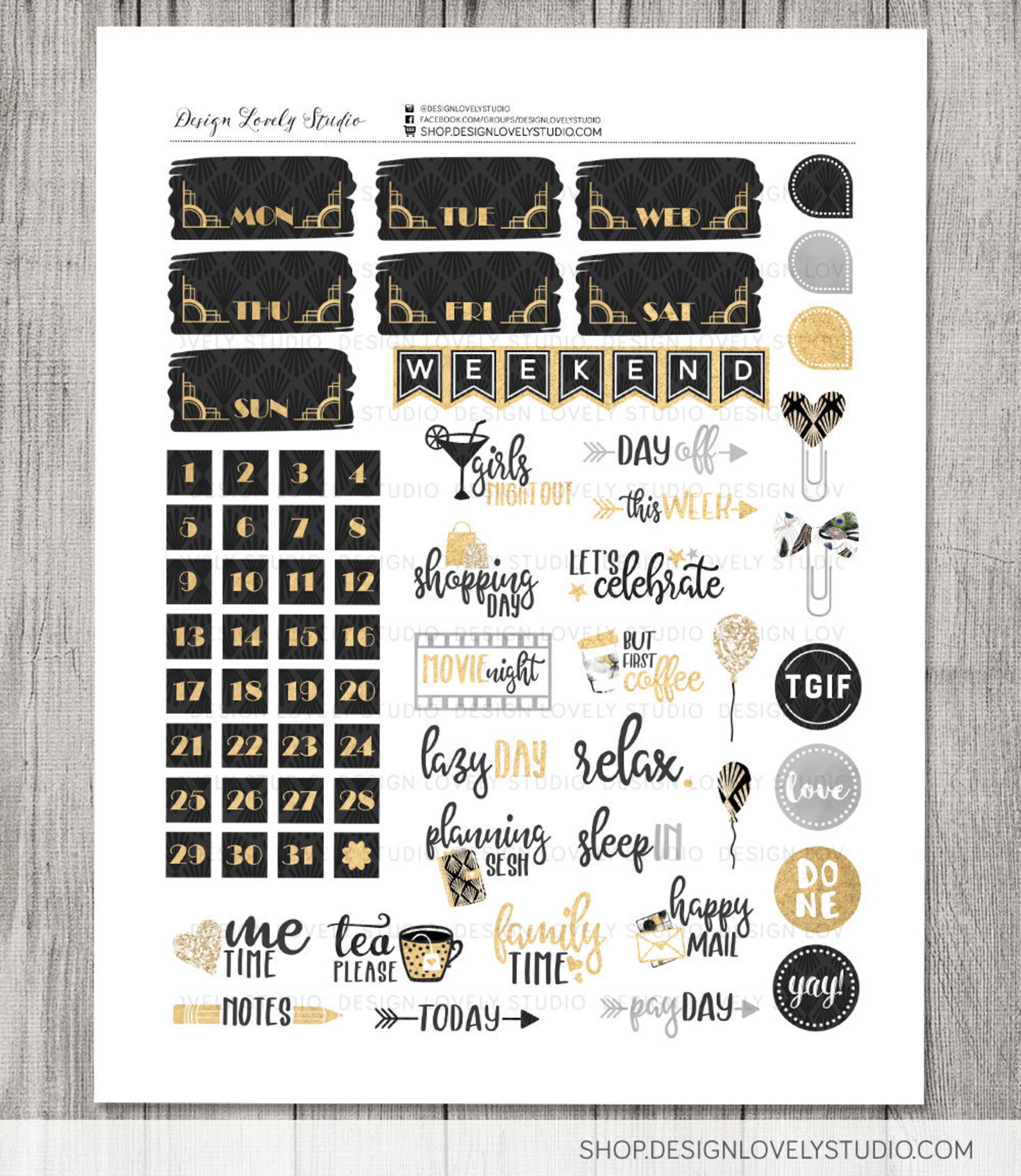Big Happy Planner NEW YEAR Stickers Kit Printable New Year - Etsy