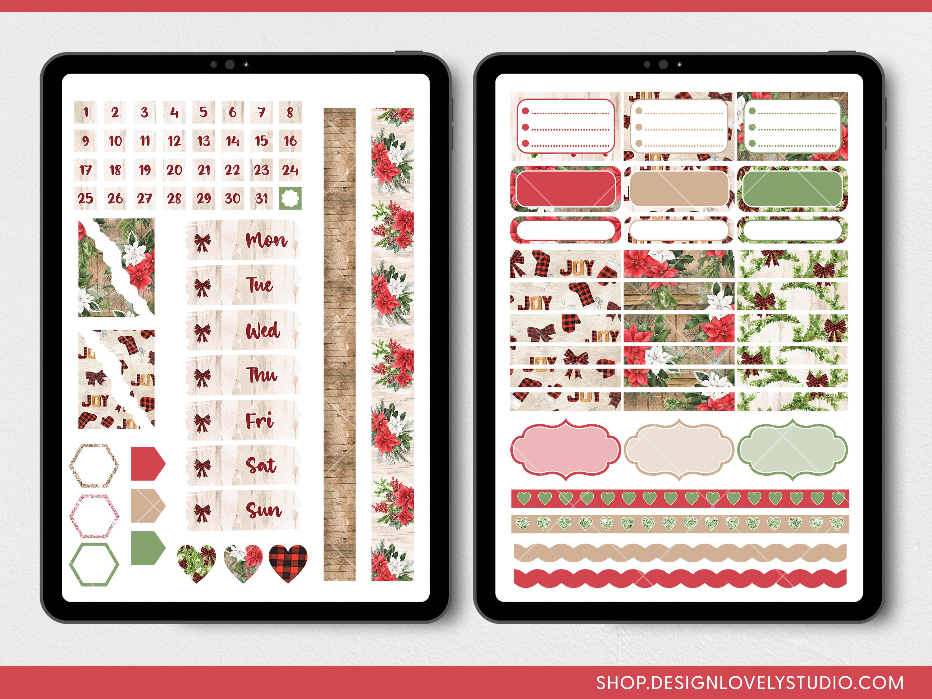 Goodnotes Christmas Stickers Christmas Digital Stickers Etsy