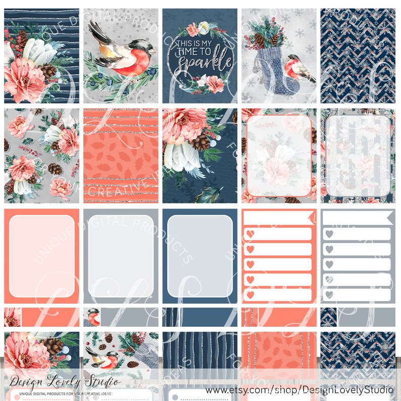 Free Printable Winter Planner Stickers