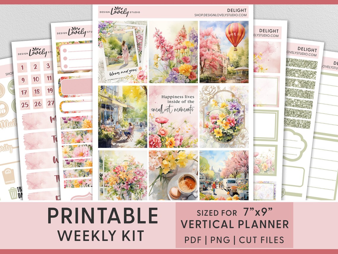 Printable Floral Planner Stickers, Summer Stickers, Spring Stickers ...