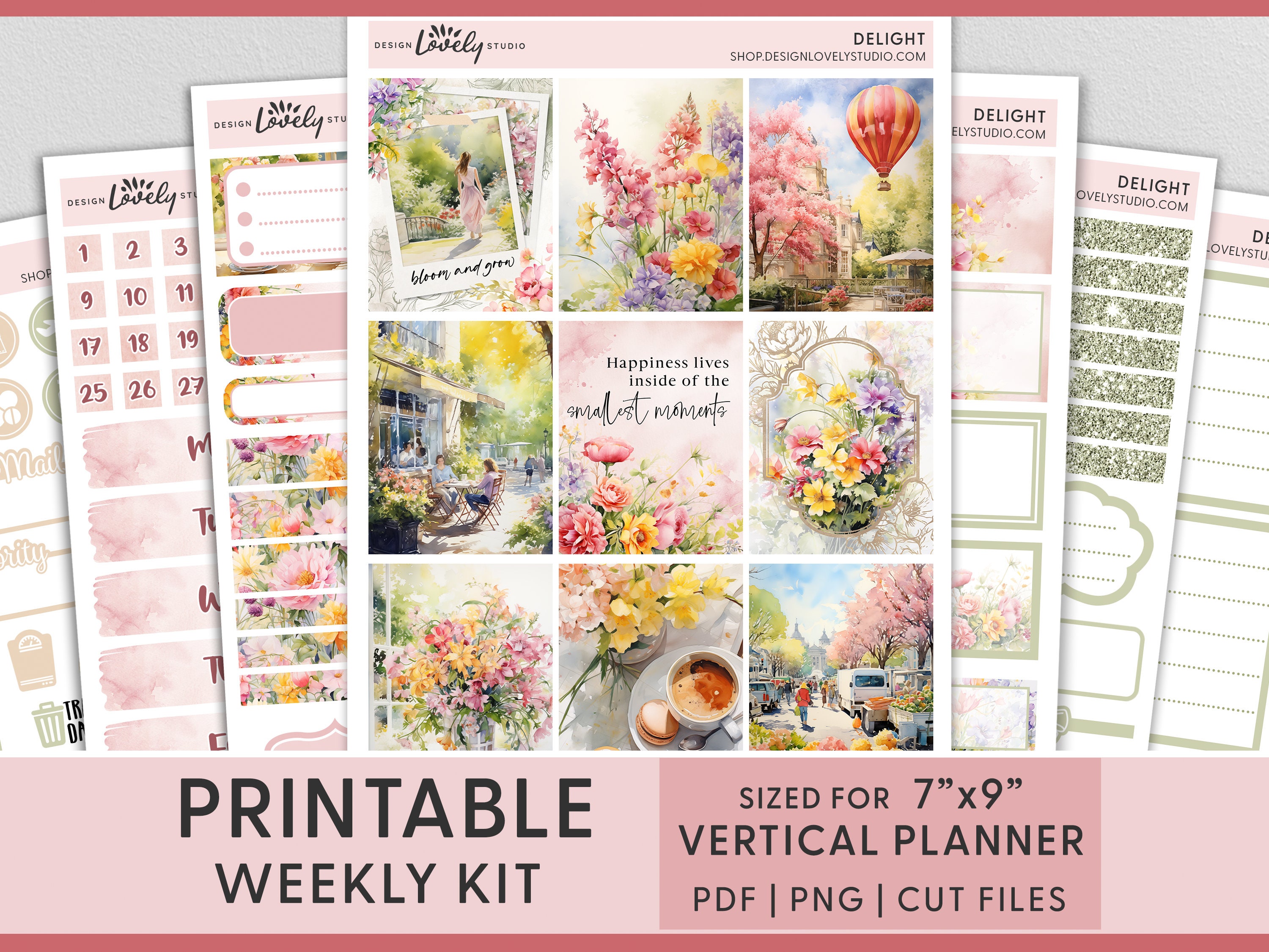 Printable Floral Planner Stickers, Summer Stickers, Spring Stickers ...