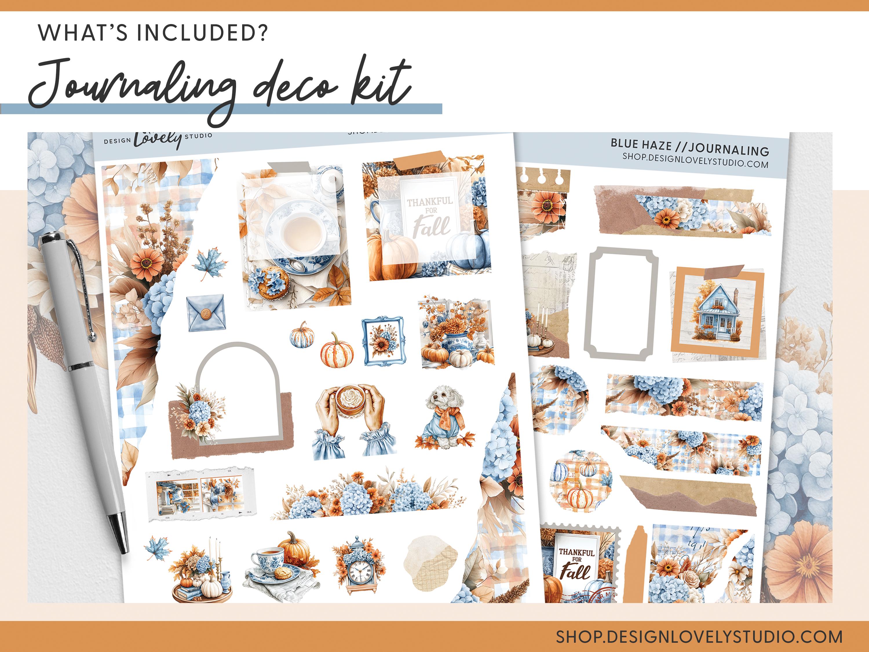 Cozy Fall Sticker Bundle, Printable Planner Kits for Happy Planner ...
