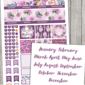 Printable Monthly Planner Stickers, Monthly Stickers Printable, for ...