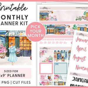 Monthly Planner Stickers, Printable Planner Stickers, City Planner Stickers, Summer Planner Stickers, Erin Condren Planner Stickers, MV202