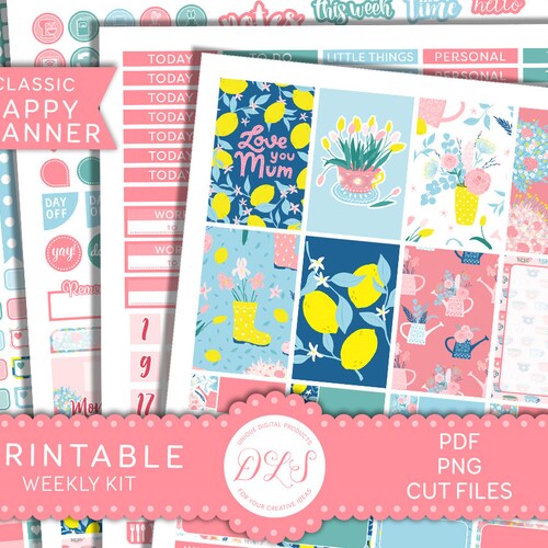 Mothers Day Printable Planner Stickers Happy Planner Classic - Etsy