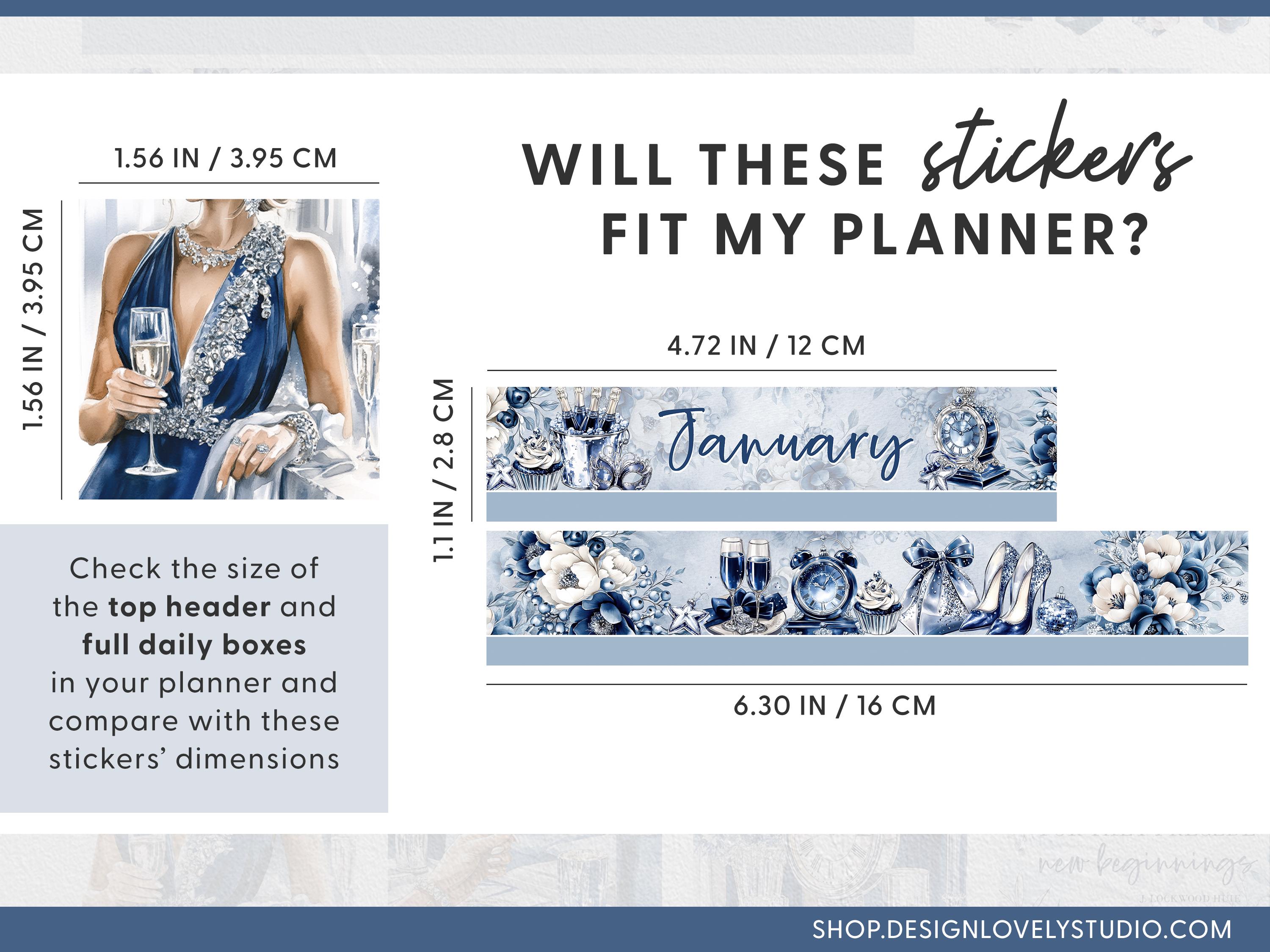 January Kit Sticker January Monthly Kit, January Planner Stickers Kit, New Year Stickers ...