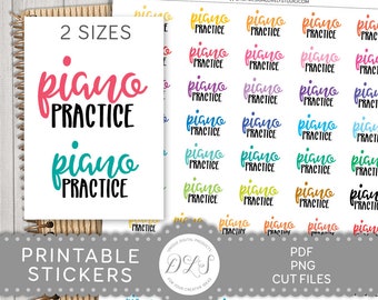 piano practice planner stickers piano lesson reminder etsy