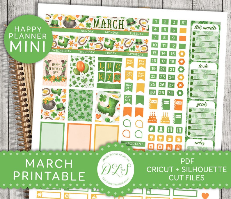 March Mini Happy Planner Stickers Mini Happy Planner | Etsy