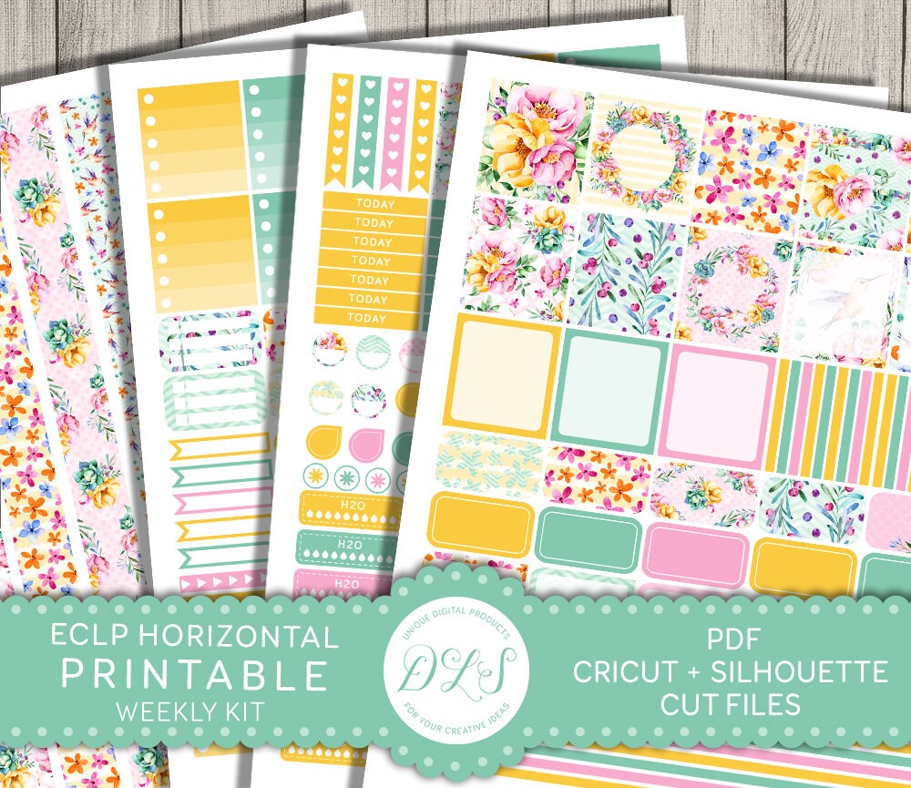 EC DELUXE Kit Glam Summer Weekly Planner Stickers Kit Erin Condren ...