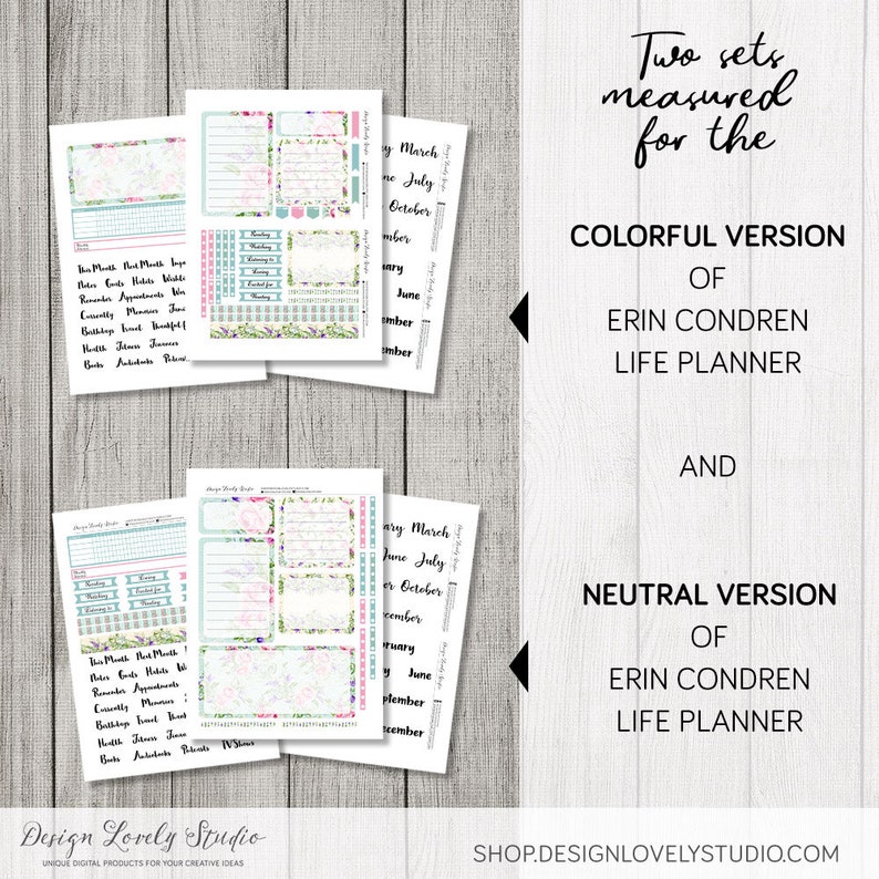 Printable NOTES PAGE Stickers for Erin Condren Life Planner, Notes Page ...