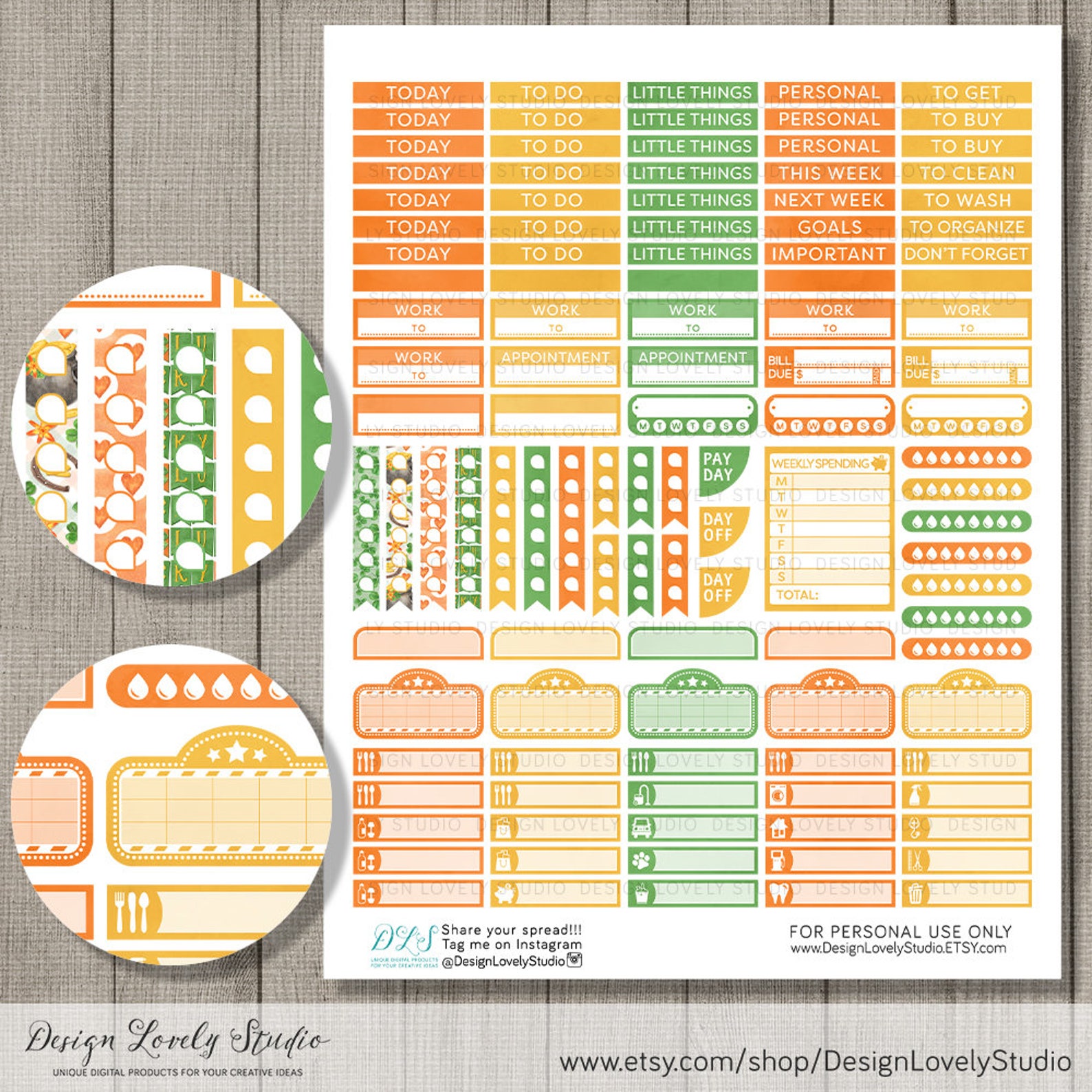 St Patricks Day Planner Stickers St Patricks Day Weekly Kit | Etsy