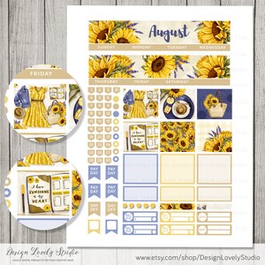 AUGUST Planner Stickers, August Monthly Planner Stickers, Erin Condren ...