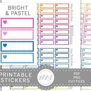 HEADER Sticker, mehrfarbige Header Sticker, druckbare Header Sticker, funktionale Sticker, geschnittene Datei, FS181