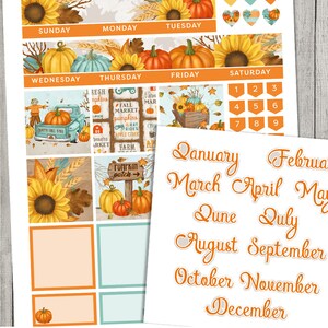 Big Happy Planner Fall Monthly Stickers Kit, Fall Monthly Kit Printable ...