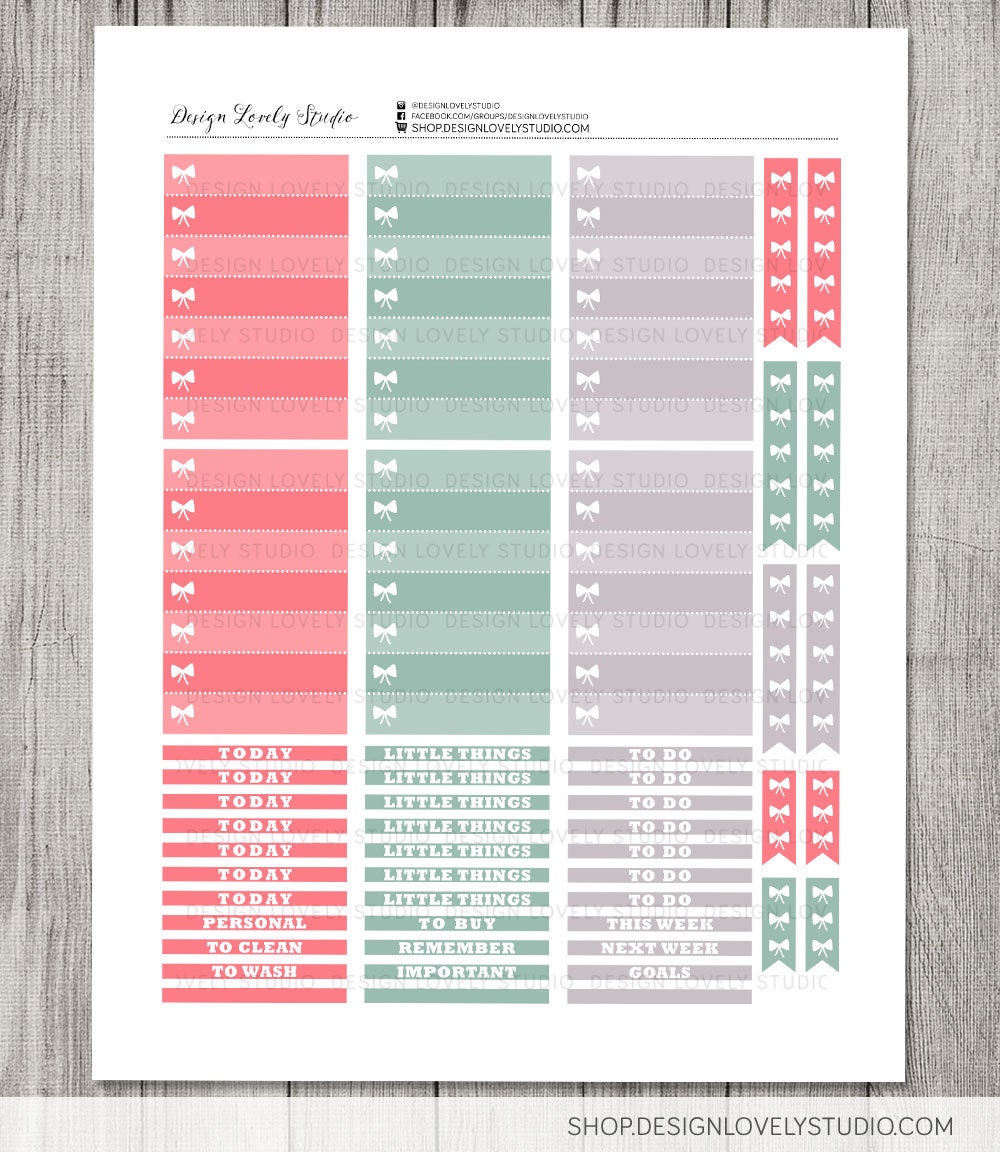 Big Happy Planner PRINTABLE Stickers, Weekly Stickers Kit, Romantic ...