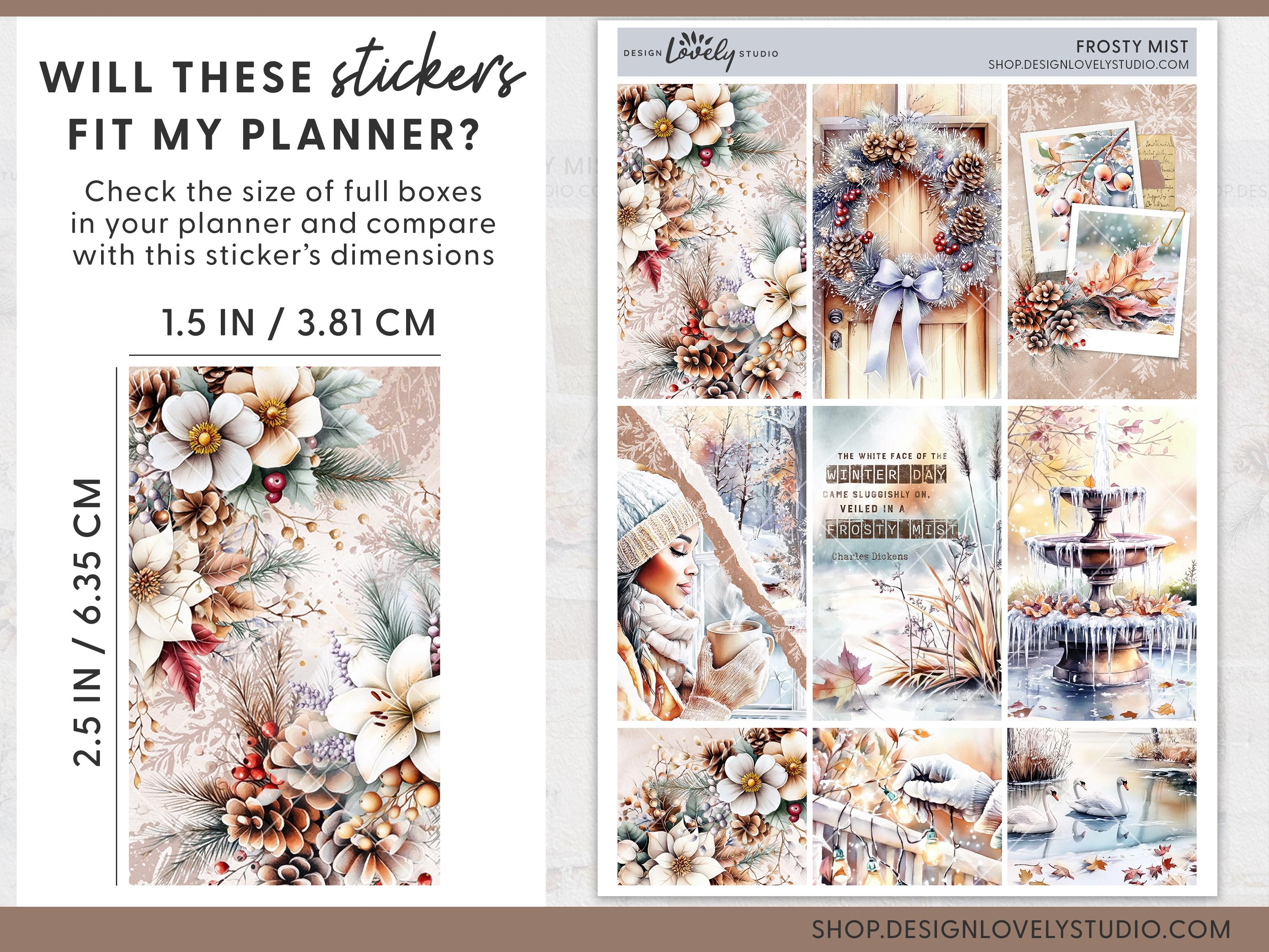 Printable Winter and Christmas Planner Stickers Bundle, December ...