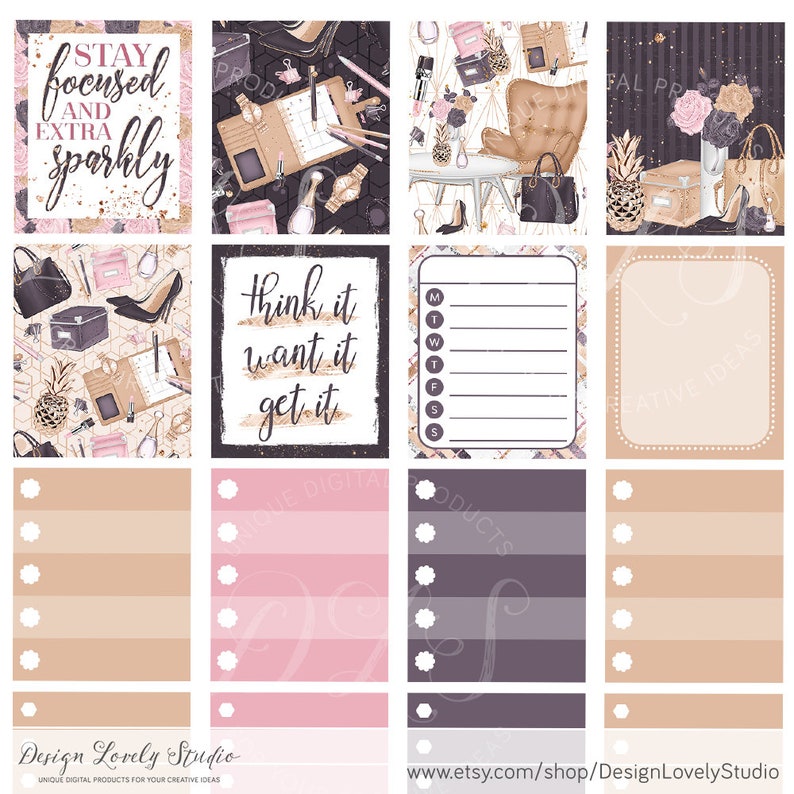 Girl Boss Planner Stickers Mini Happy Planner Printable - Etsy