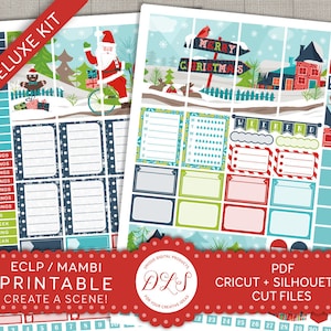 Kerstplannerstickers, winterplannerkit, wekelijkse stickerskit, decemberplanner, kerststickers, vakantieplannerkit ECF102