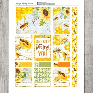 PRINTABLE Big Happy Planner Weekly Kit, Honey Bee Planner Stickers, Big ...