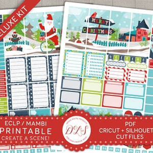 Kerstplannerstickers, winterplannerkit, wekelijkse stickerskit, decemberplanner, kerststickers, vakantieplannerkit ECF102