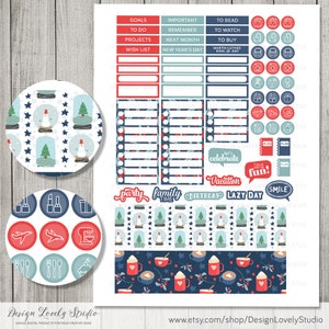 Printable January Planner Stickers, January Monthly Kit, Happy Planner ...