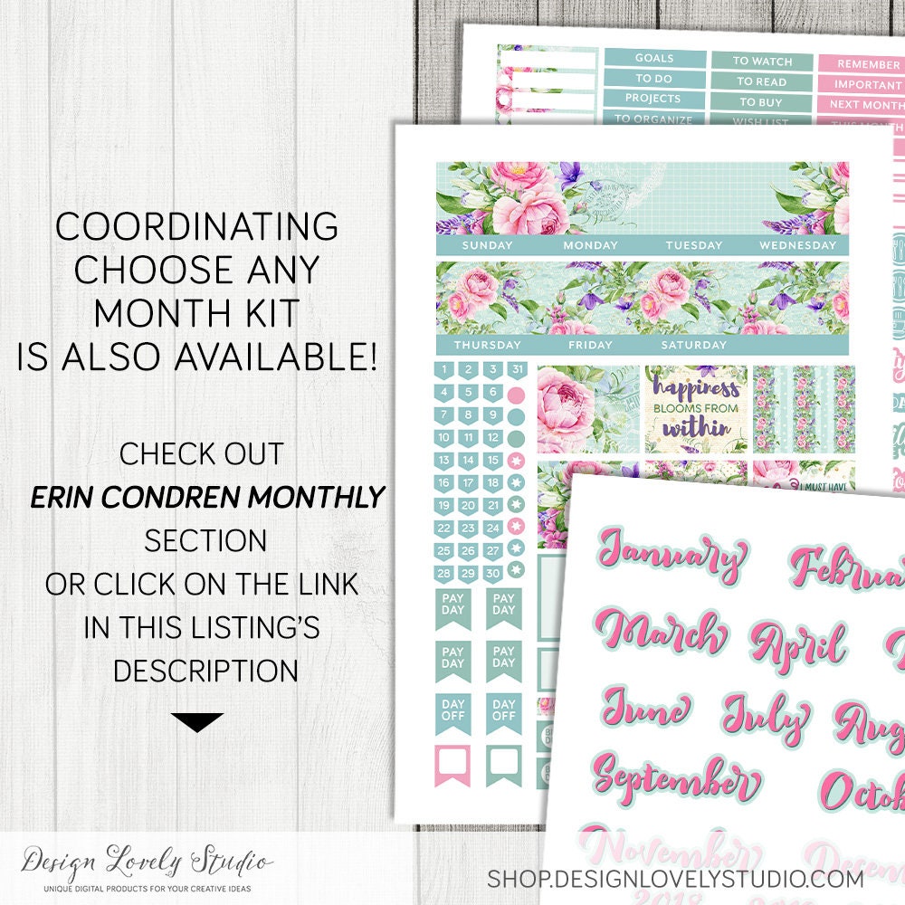 Printable NOTES PAGE Stickers for Erin Condren Life Planner, Notes Page ...