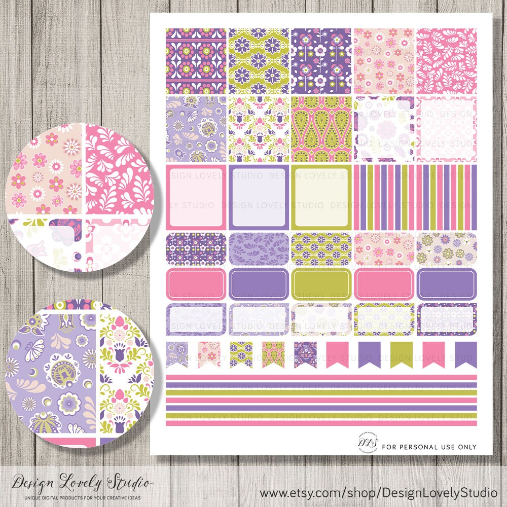 Printable Horizontal Planner Stickers Erin Condren - Etsy