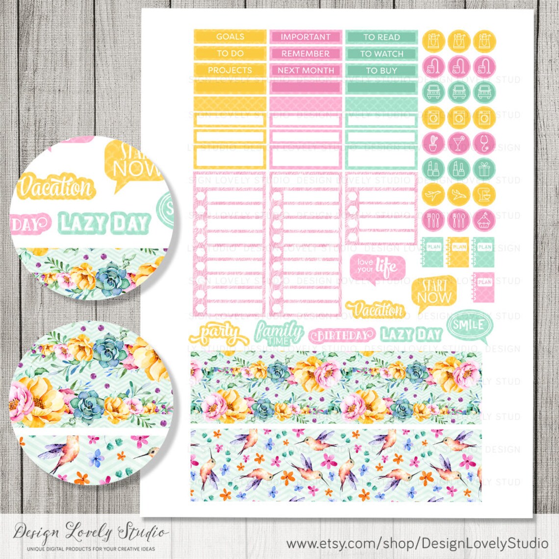 Happy Planner Monthly Kit Happy Planner Monthly Stickers | Etsy