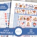 Printable JULY Monthly Stickers Kit, Fits Erin Condren Life Planner ...