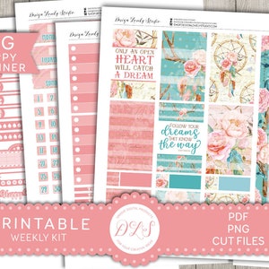 PRINTABLE Big Happy Planner Stickers Kit, Dreamcatcher Planner Stickers ...