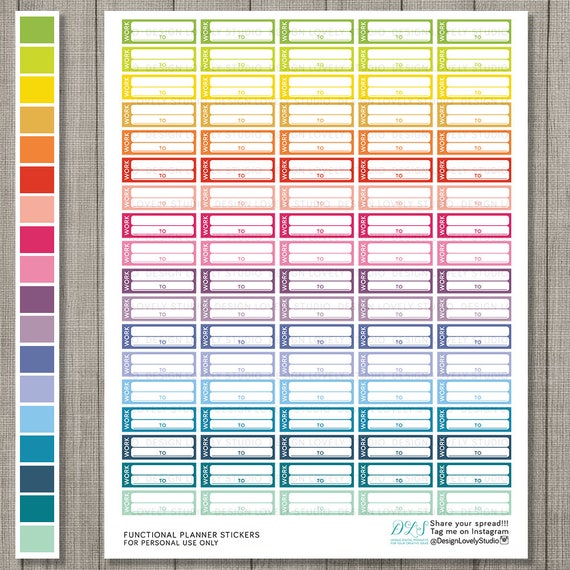Office works sticker labels