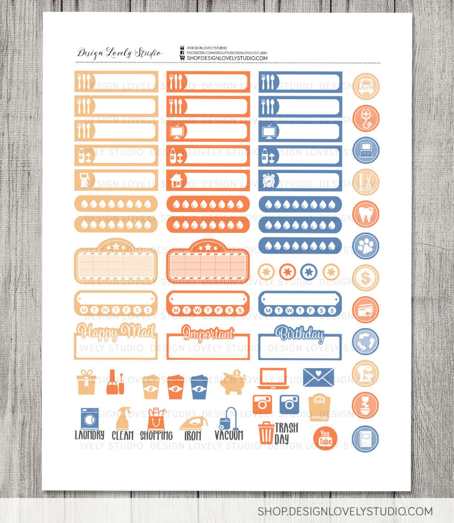 Big Happy Planner PRINTABLE Weekly Kit Fall Planner Stickers | Etsy