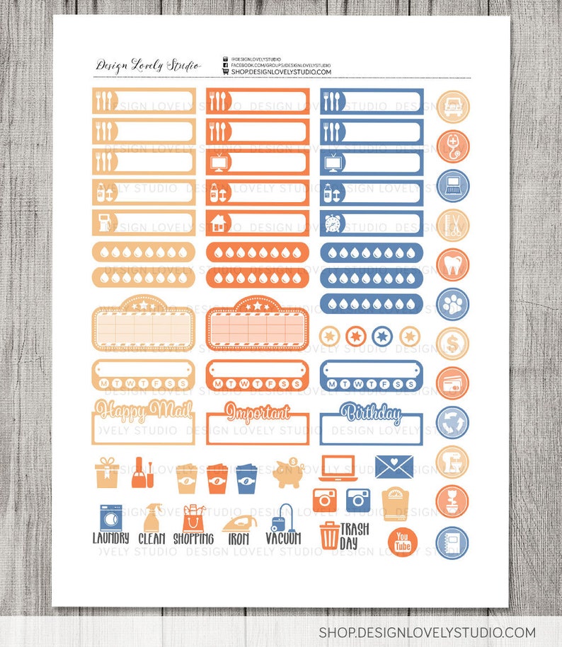 Big Happy Planner PRINTABLE Weekly Kit Fall Planner Stickers | Etsy