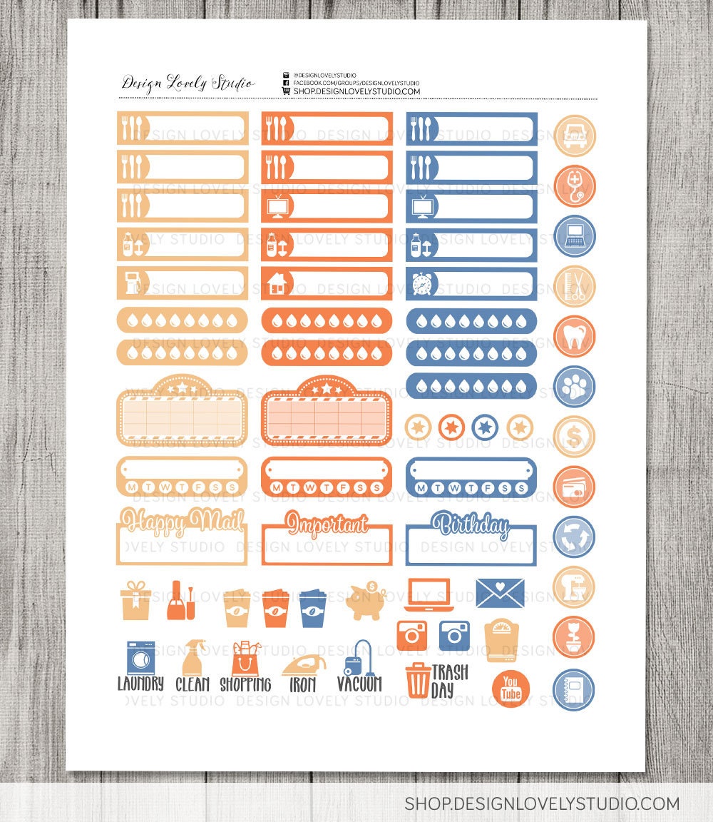 Big Happy Planner PRINTABLE Weekly Kit Fall Planner Stickers | Etsy