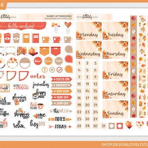 Happy Planner Stickers Kit, Fall Planner Stickers, Weekly Sticker Kit ...