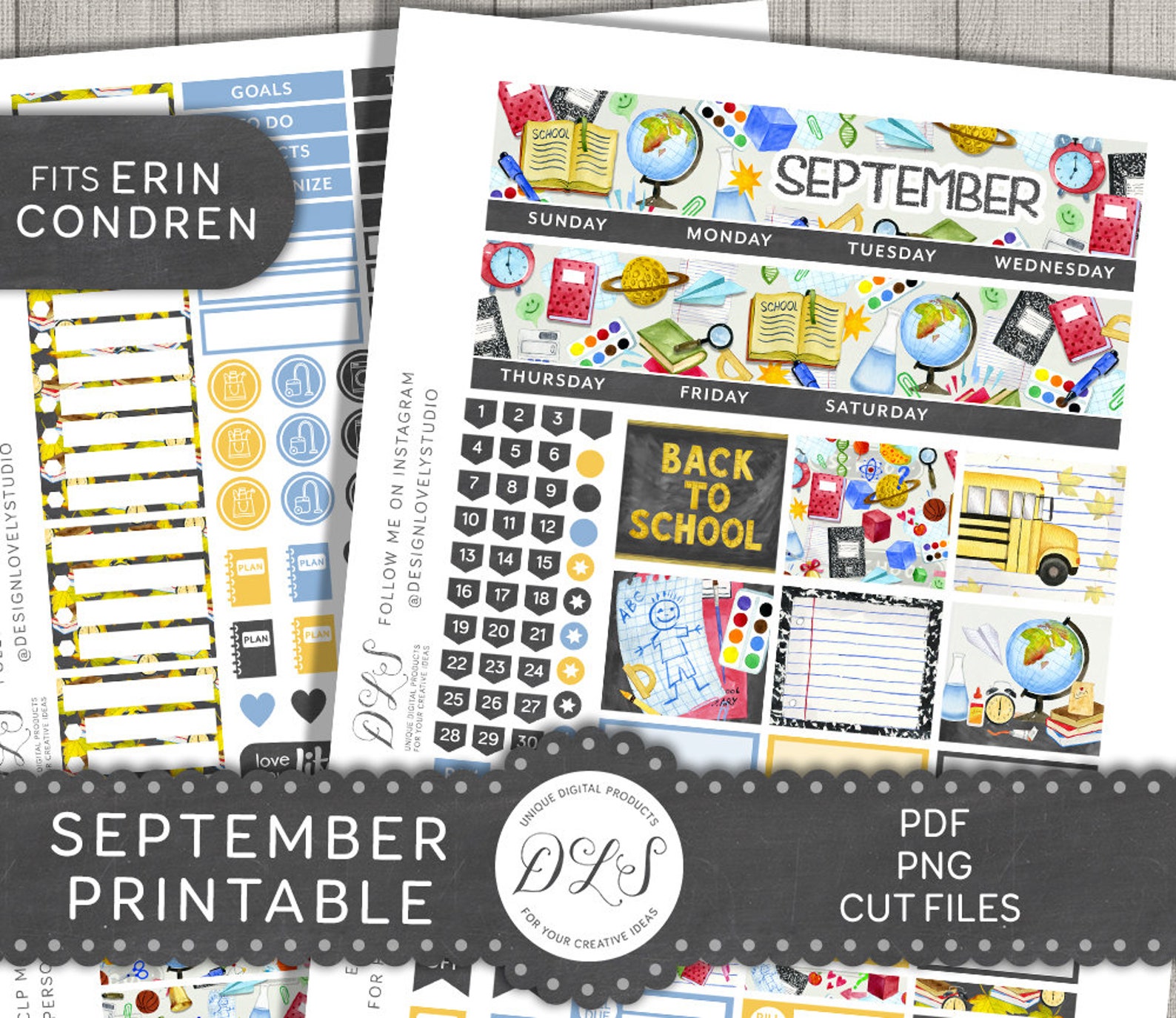 Printable Back to School Planner Stickers Back to School - Etsy