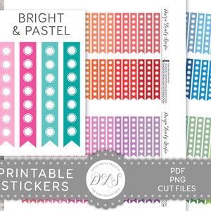 Printable CHECKLIST Planner Stickers, Dots Checklist Planner Stickers, Flag Checklist Planner Stickers, To Do List Planner Stickers, FS174