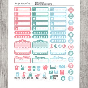 Mothers Day Planner Stickers Kit, Big Happy Planner Printable Stickers ...