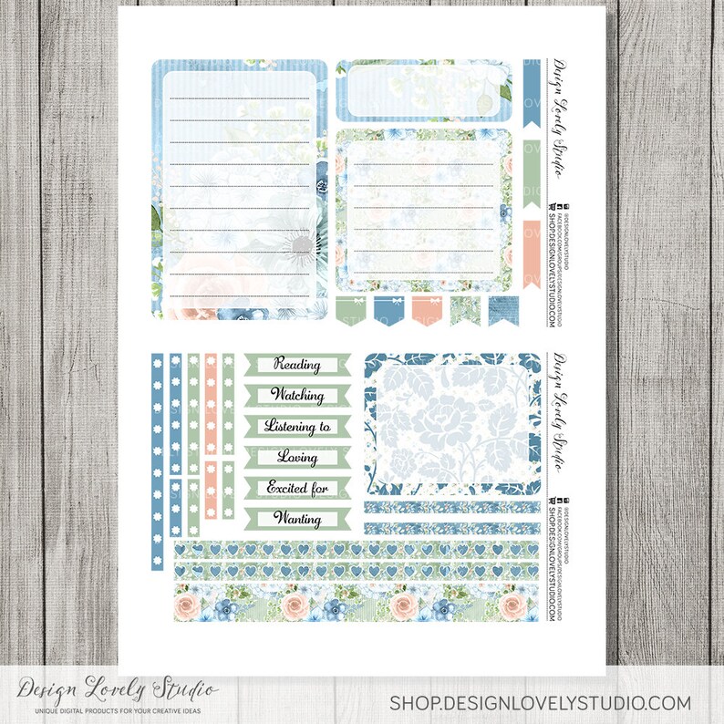 Printable NOTES PAGE Stickers for Erin Condren Life Planner, Notes Page ...