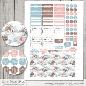 Printable JANUARY Planner Stickers Kit, Happy Planner January Monthly ...