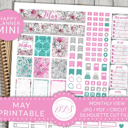 May Monthly Kit Mini Happy Planner May Happy Planner May - Etsy