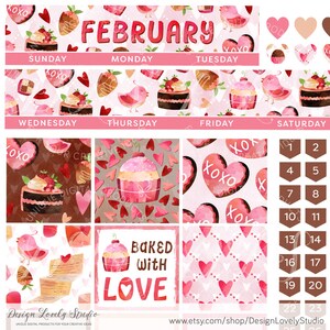Printable FEBRUARY Planner Stickers , Valentines Day Planner Printable ...