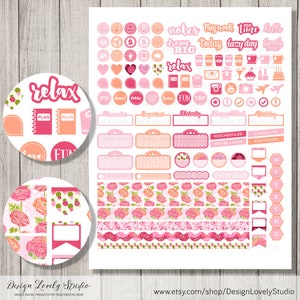ECLP Horizontal Stickers, Printable Planner Stickers Kit, Weekly ...