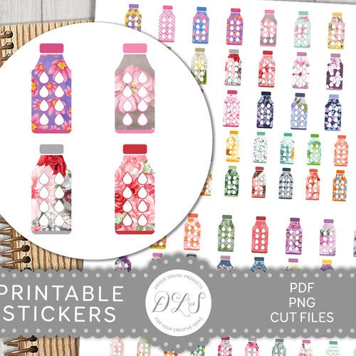 Printable Hydrate Planner Stickers Printable Water Tracker - Etsy