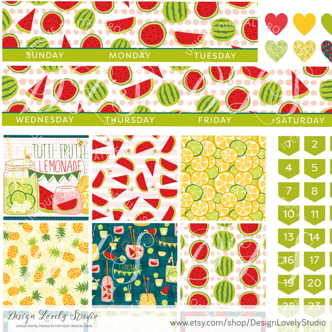 Monthly Planner Stickers Happy Planner Monthly Kit Printable | Etsy