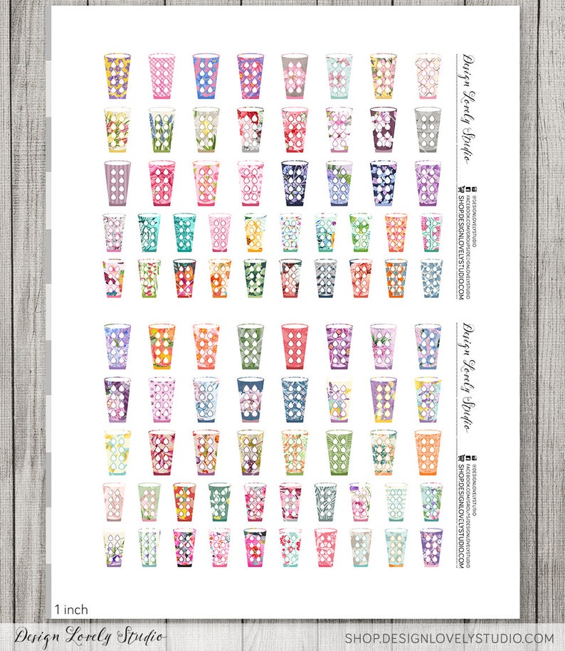 Printable Hydrate Planner Stickers Printable Water Tracker - Etsy