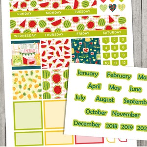 Big Happy Planner Monthly Stickers Kit, Printable Monthly Planner ...